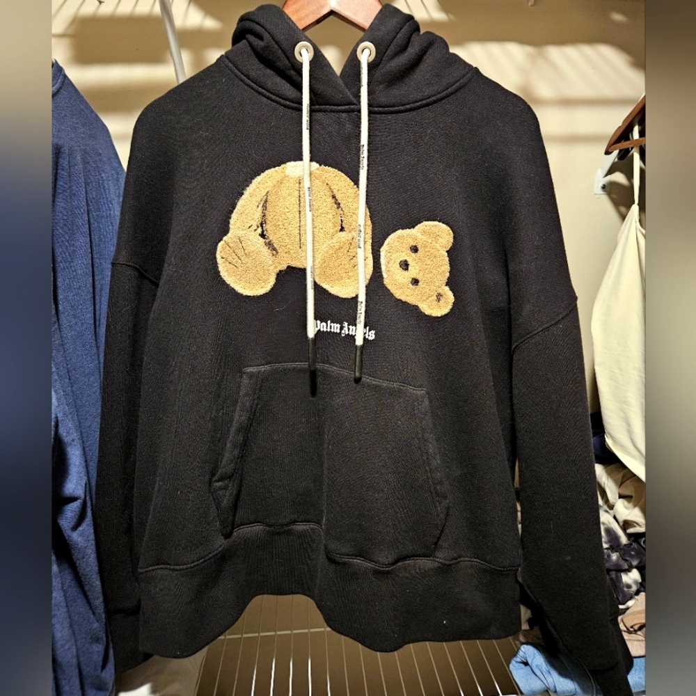 Palm Angels Black Teddy Bear Sweater